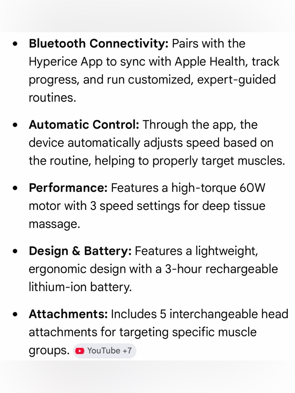 HyperIce HyperVolt Bluetooth Percussion Massage Device - Silver (53100 038-00) - Picture 15 of 16